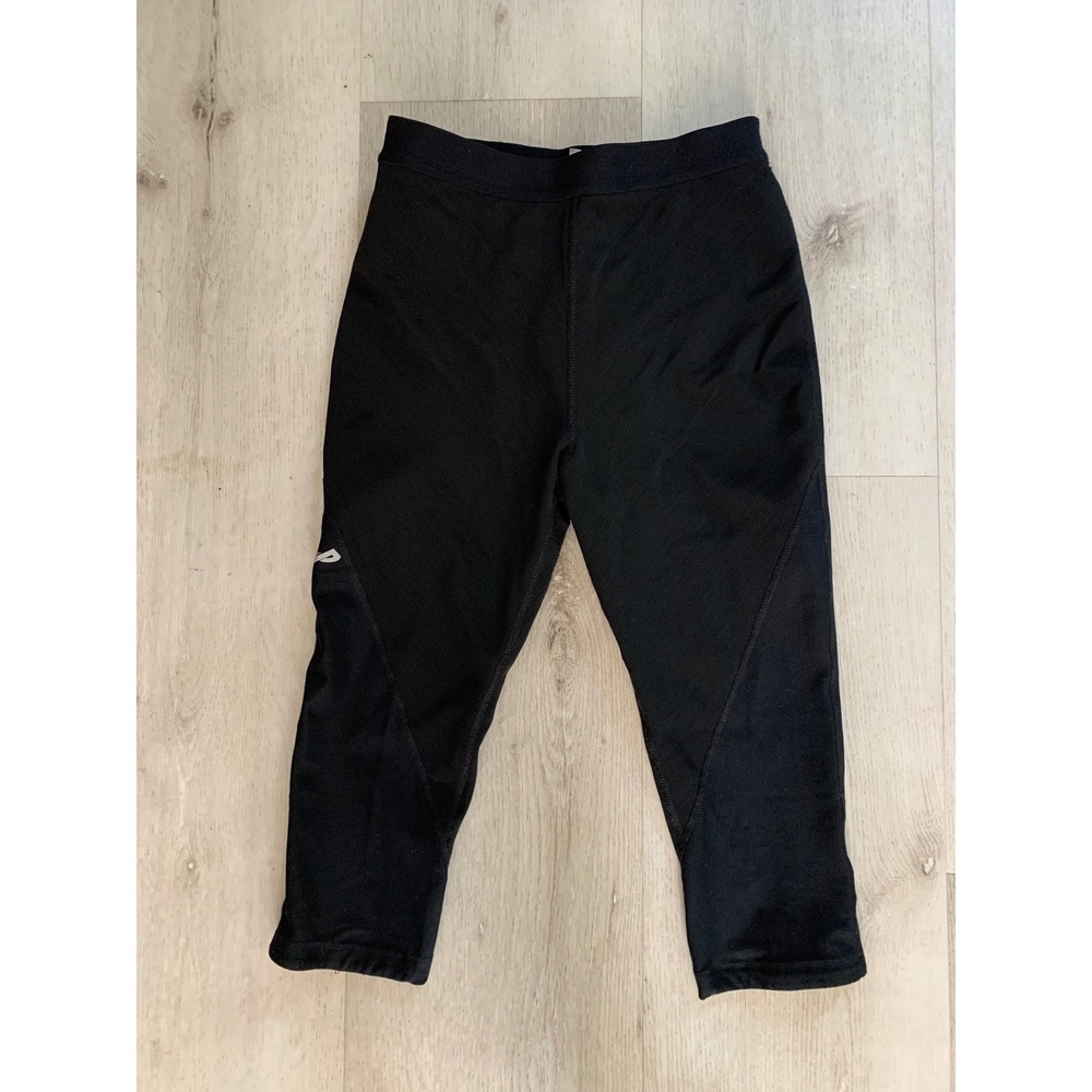 Physiclo Resistance Training Leggings Women XS Black Capri Cropped Mesh Tights